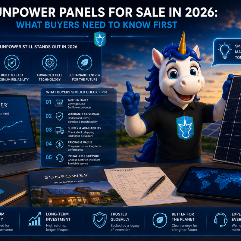 SunPower solar panels with a buyer's checklist covering efficiency, warranty, authenticity, and installation considerations.