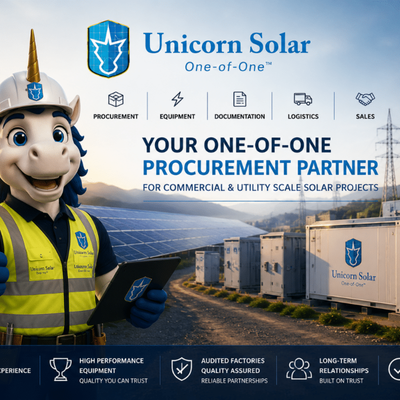Unicorn Solar Is the Procurement Partner of Choise