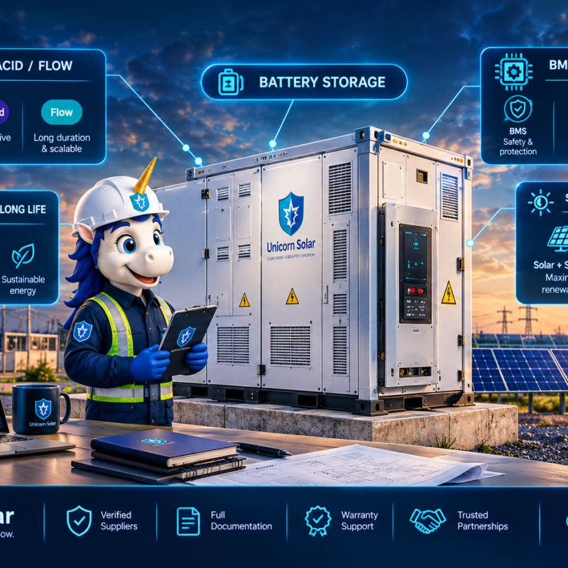 Battery storage equipment for commercial and utility-scale energy projects