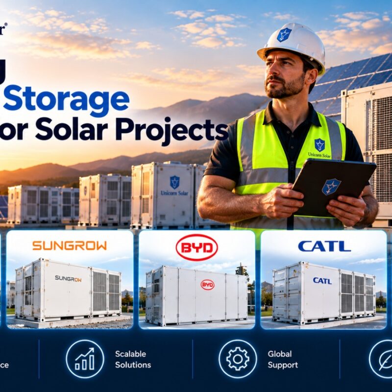Leading battery storage brands for solar energy projects