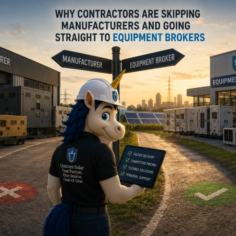 Contractors comparing equipment brokers and manufacturers for project equipment sourcing