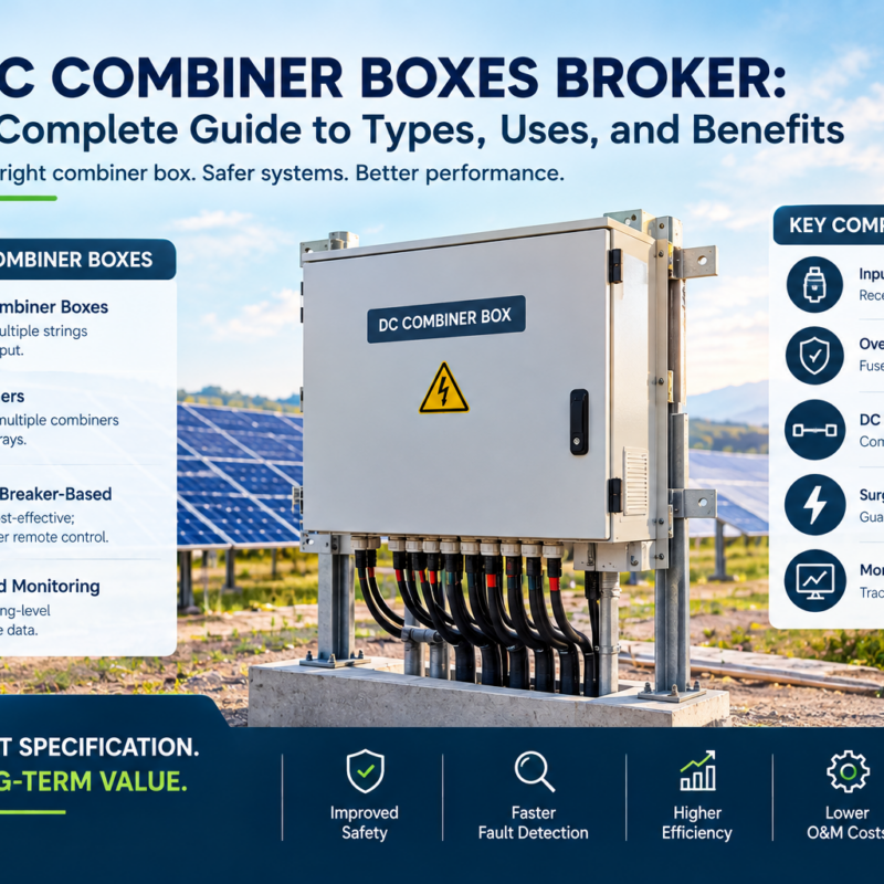 DC combiner box for commercial and utility-scale solar projects